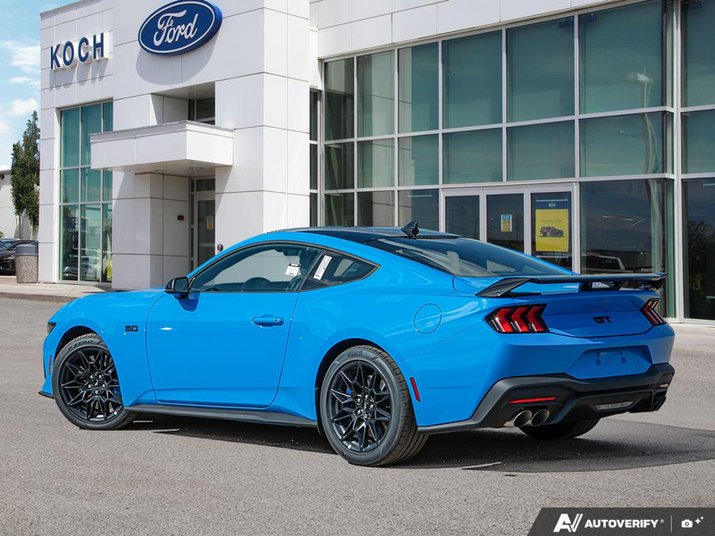 NEW 2026 Ford Mustang GT Premium - Grabber Blue Metallic Exterior / BLACK ONYX LEATHER Interior - $72,934 - Stock #E60164 - VIN 1FA6P8CF2T5403625 - Photo 4