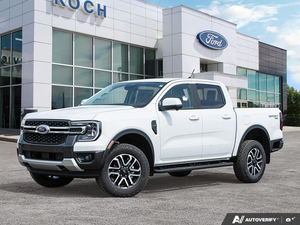 NEW 2026 Ford Ranger LARIAT - Oxford White Exterior - $57,145 - Stock #E60531 - VIN 1FTER4KH5TLE13718