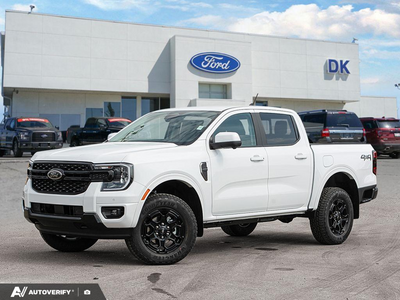 NEW 2026 Ford Ranger LARIAT - Oxford White Exterior - $61,129 - Stock #D60697 - VIN 1FTER4KP9TLE37382