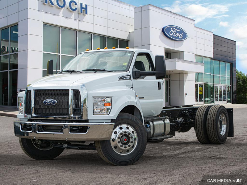NEW 2026 Ford Super Duty F-750 Reg Cab - Oxford White Exterior / STEEL GRAY CLOTH Interior - $119,946 - Stock #E60003 - VIN 1FDPF7DX4TDF00667 - Photo 1