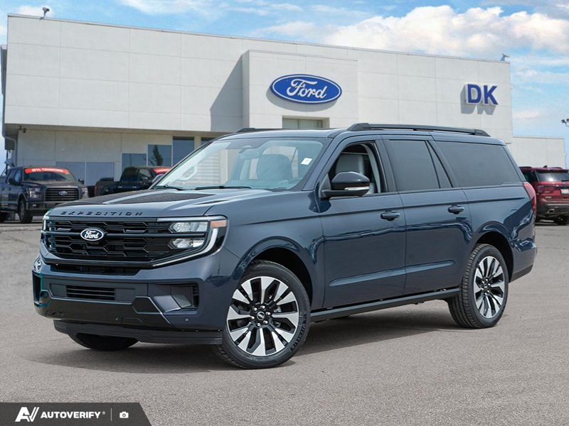 NEW 2027 Ford Expedition Platinum Max - Blue Ember Metallic Exterior / SALT CRYSTAL GREY, LEATHER-TRIMMED HEATED & VENTILATED FRONT CAP Interior - $114,369 - Stock #D70000 - VIN 1FMJK1M81VEA00793 - Photo 1