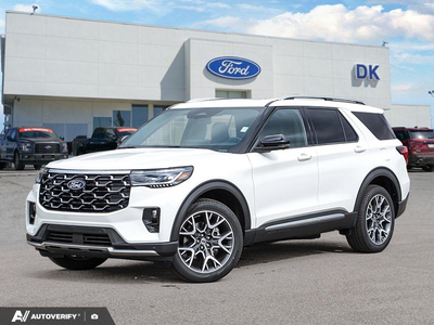 NEW 2027 Ford Explorer Platinum - Star White Tri-Coat Exterior - $78,794 - Stock #D70050 - VIN 1FMWK8HC4VGA05357