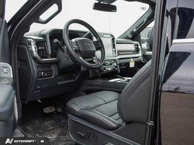 NEW 2027 Ford F-450 Super Duty Platinum - BLACK ONYX/BLUE LEATHER Interior - $136,158 - Stock #D70023 - VIN 1FT8W4DM4VEC05367