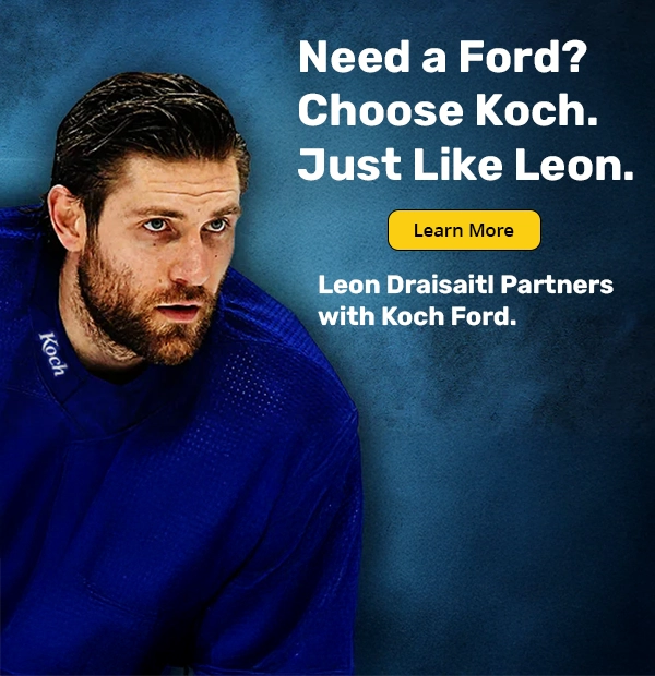 Leon Draisaitl partners with Koch Ford. Official Edmonton Oiler Sponsor Proud Partner of Leon Draisaitl | Koch Ford Lincoln dealership